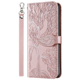 Life of Tree Embossing Pattern Horizontal Flip Leather Case with Holder & Card Slot & Wallet & Photo Frame & Lanyard